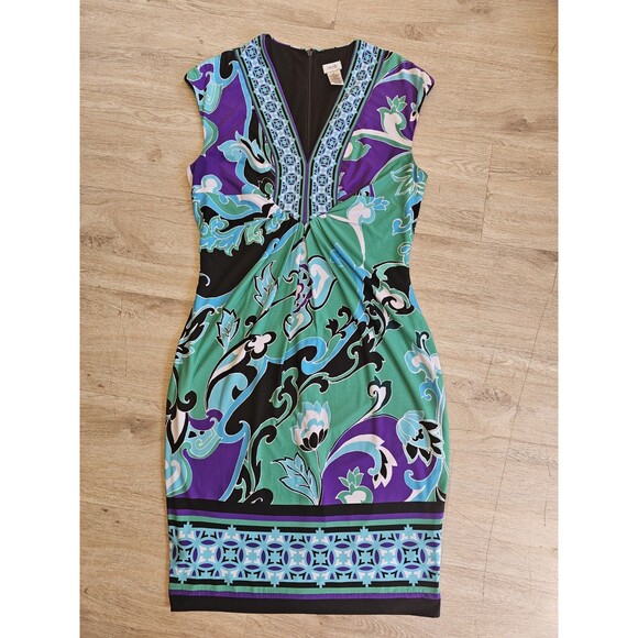 Cache Dresses & Skirts - Cache Y2K Woman's Short Sleeve Sheath Cocktail Dress Size 6